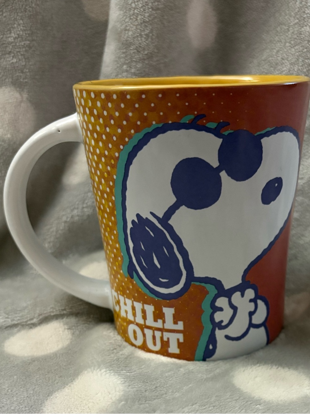 Peanuts Snoopy "Chill Out" Orange Ceramic Mug